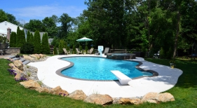Custom Free Form Pool with Diving Board