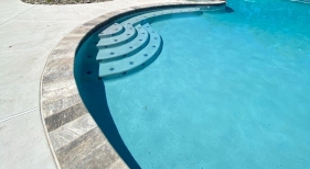Custom pool and spa with steps