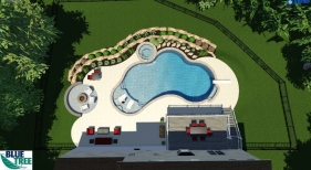 Overhead freeform pool 3D design