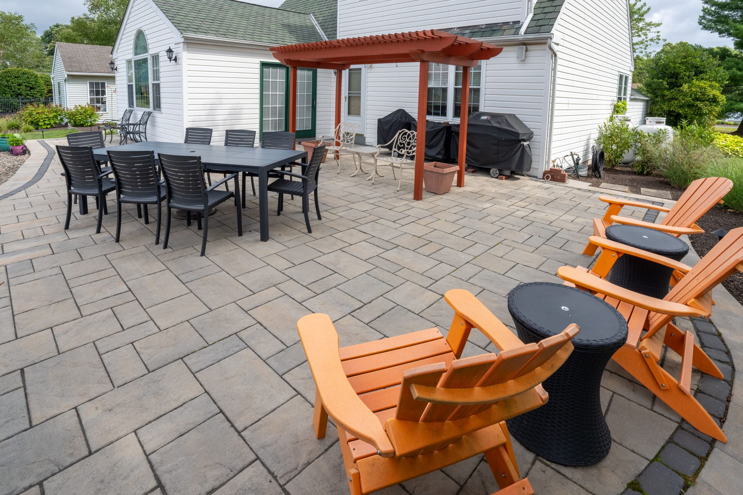 Finished patio and landscape renovation in Telford, Pennsylvania by Blue Tree Outdoor Living
