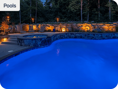 Pool lighting and illumination by Blue Tree Outdoor Living